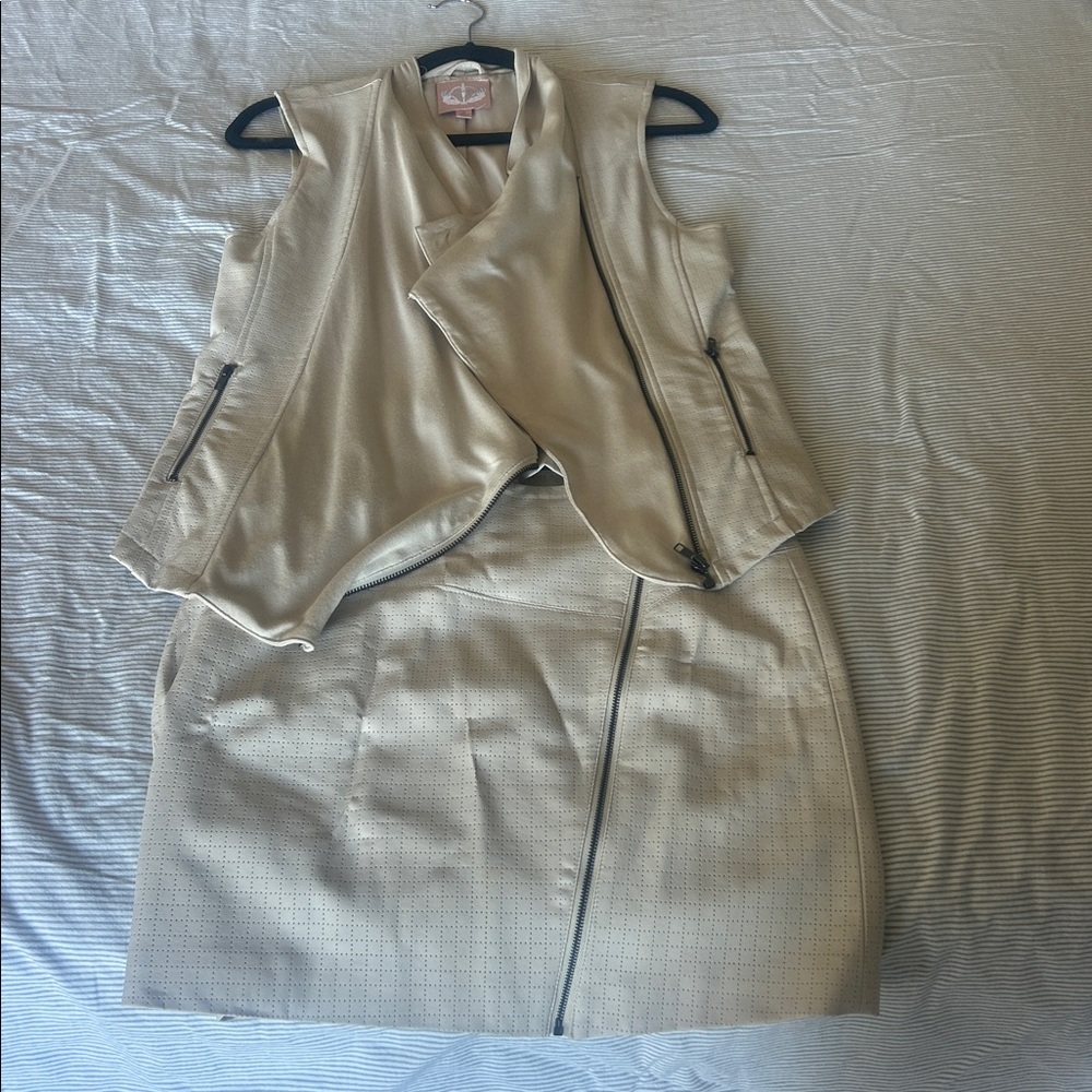 Romeo & Juliet Couture Beige Perforated Jacket